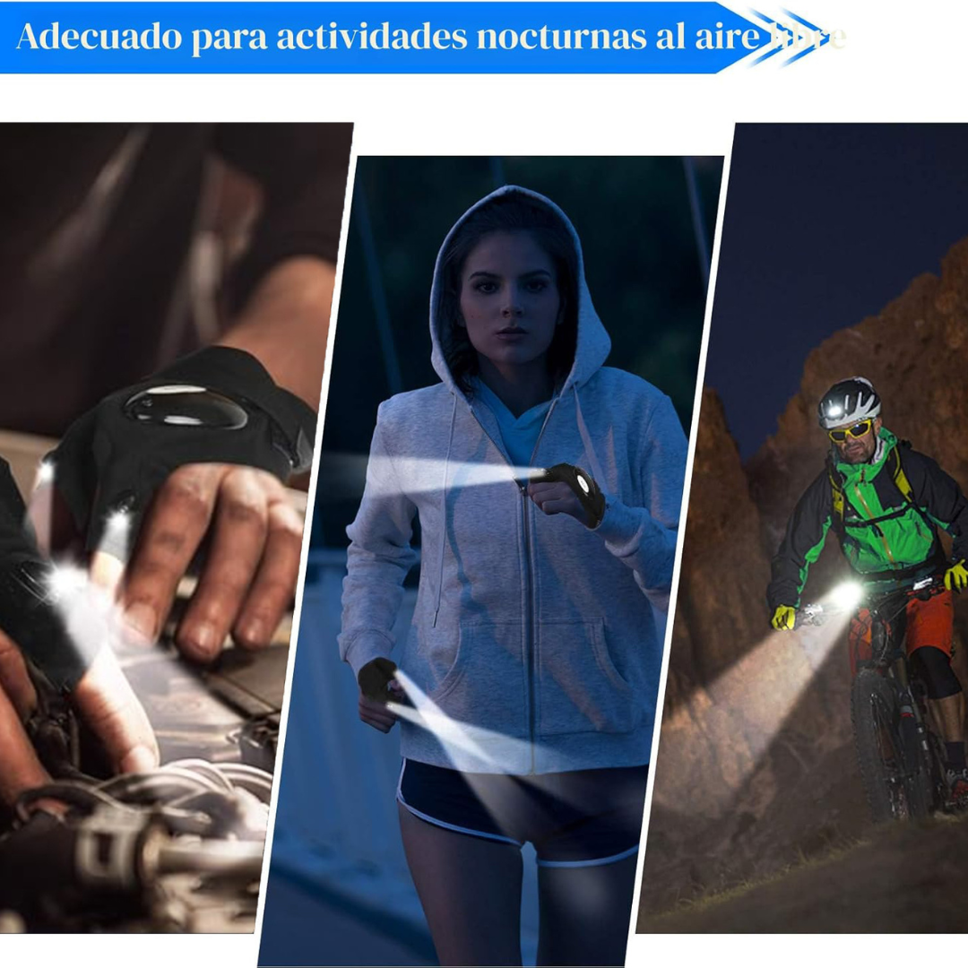Guantes con linterna LED
