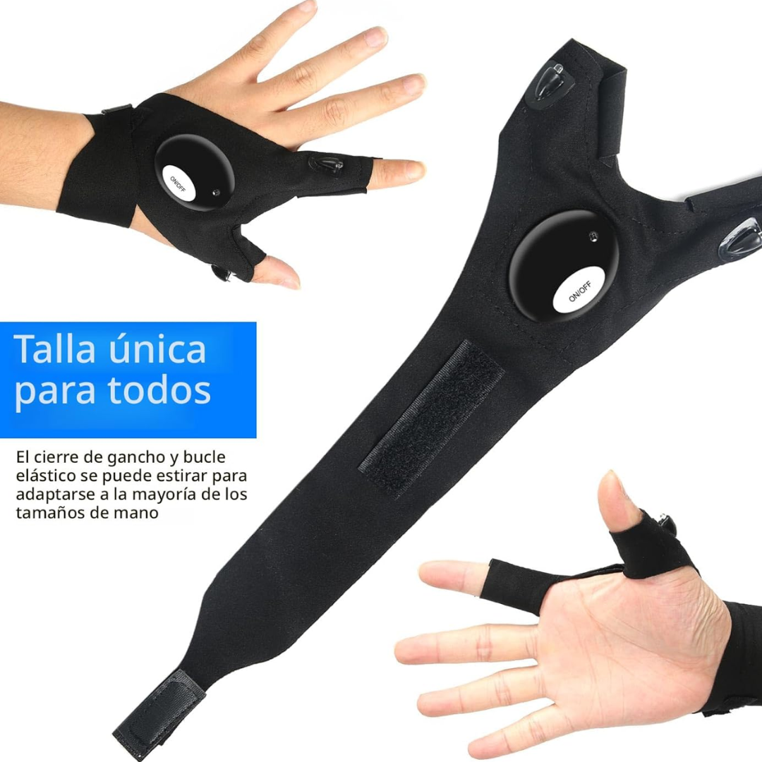 Guantes con linterna LED